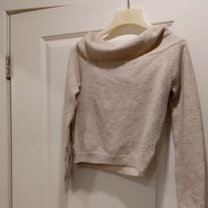 American Eagle Outfitters Cream Cowl Neck Sweater